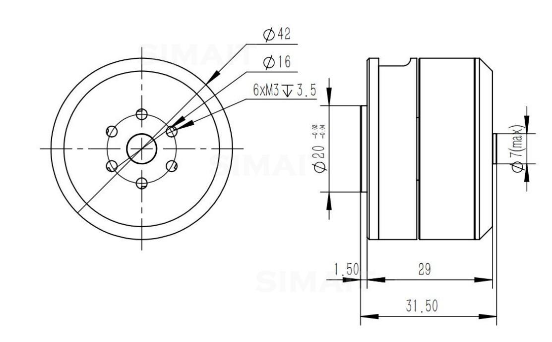 VOOR DAMIAO DM-H3510 BLDC Hub  - Direct Drive Servo Motor Robotics recensie en prijs