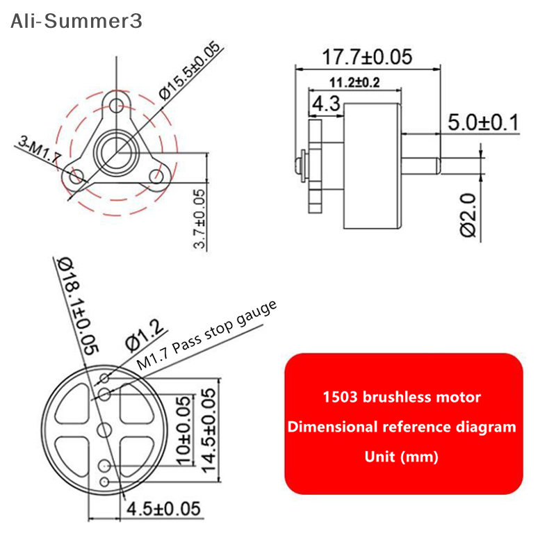 1503 3.7V 7.4V 10A 2750KV Tiny - Brushless Motor Thrust Test Stand recensie en prijs